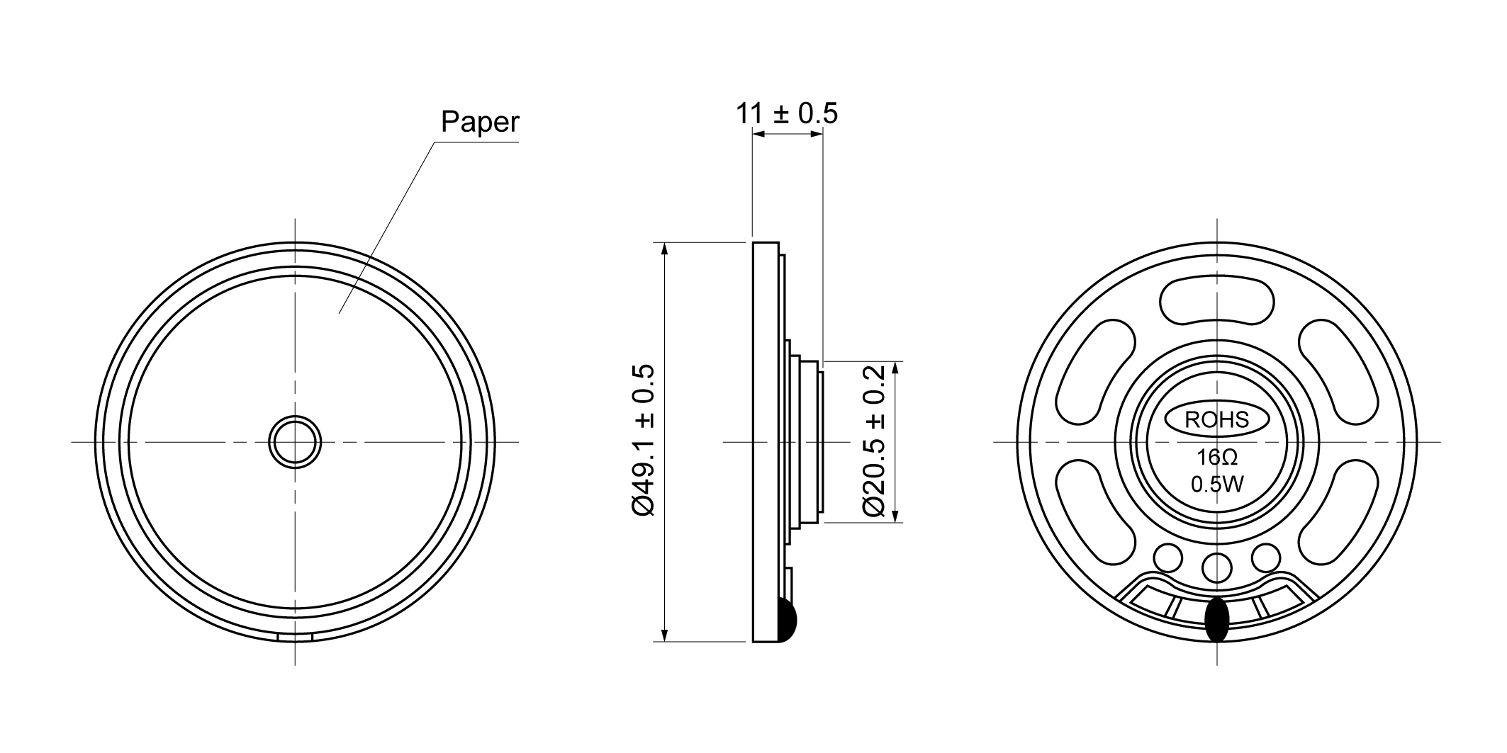 OSAE50S-10P0.5W16 機械製圖